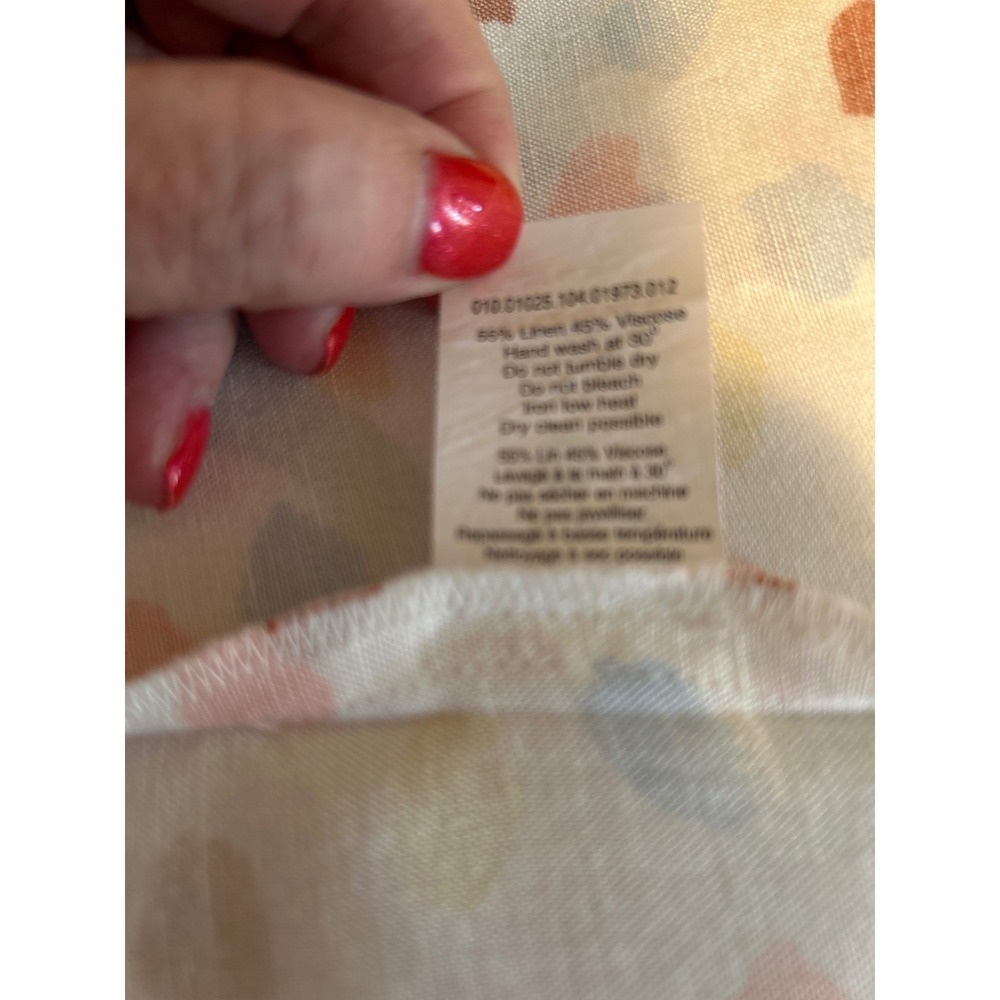 RIXO London Hattie  Linen Blend Disty Tulip Square Neck Maxi Dress  Size L US 10 - Picture 8 of 10
